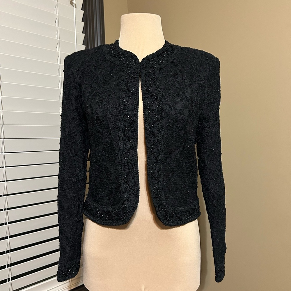 Brilliante Black Beaded Women's Suit Jacket